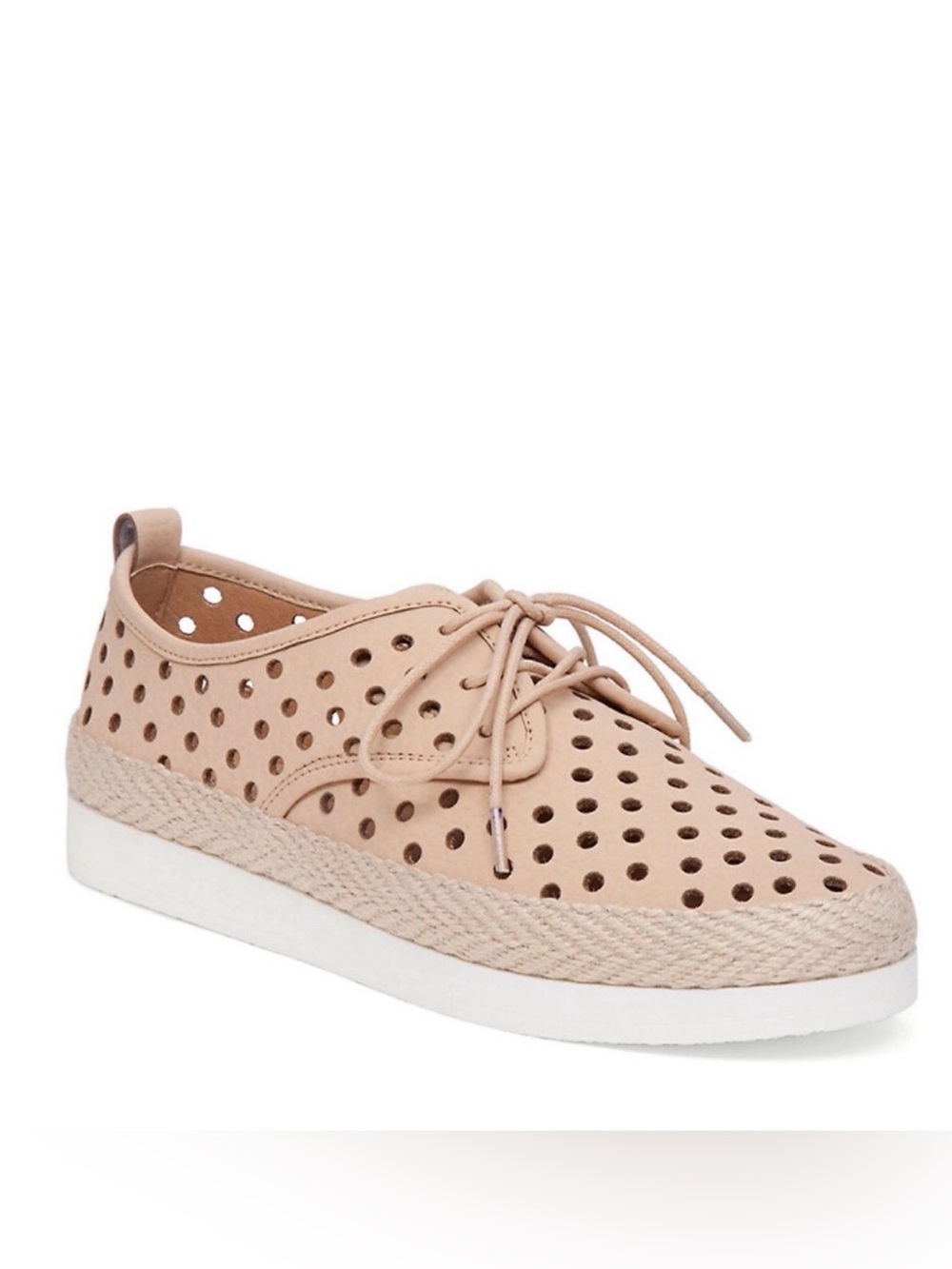 Lucky Brand Tikko Leather Perforated Sneakers Women’s Size 7.5